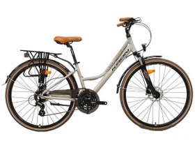 Resim CX 300 - 28\ City Bike - Unisex - 15' - 24 Vites - H.DISC - Bej-Siyah\u002FKahverengi 