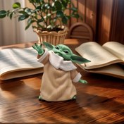 Resim Star Wars Yoda Mini Koleksiyon Figürü - Açık Kitap ve Saksılı Bitkili Klasik PVC Masa Dekoru, Ev Ofisi, Partiler ve 18+ Yaşlılar İçin İdeal, Yoda Odası Dekoru 