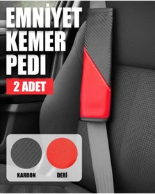 Resim Wimbledon ComfortDrive Emniyet Kemer Pedi Seti - Boyun ve Omuz Koruyucu Kemer Pedi 2'li Paket Siyah Kırmızı 