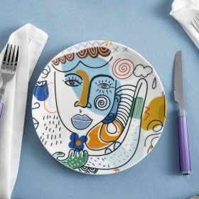 Resim Karaca Feliz 6 Parça Porselen Pasta Seti 19 cm 