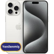 Resim Apple iPhone 15 Pro Max Yenilenmiş TR Garanti | 256 GB Beyaz 