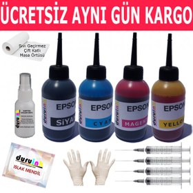 Resim EPSON Stylus SX100 4X100ML MUADİL MÜREKKEP SETİ DURUINK 4 RENK DOLUM 