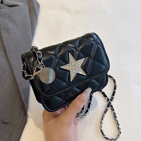 Resim Kadınlar için Çapraz Çanta - Minimalist Küçük Kare Çanta, Snap Kapatma, Sentetik Günlük ve Resmi Çanta, Zincir Askı, Ofis, Partiler, Seyahat için - Zarif Siyah El Çantası, Çapraz Çanta, Parti Aksesuarı, Dikişli Dokuma, Polyester Astar, Ofis Aksesuarı, Şık Tasarım, Dayanıklı Malzeme, Omuz Çantası, Moda Severler 