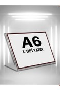 Resim MESAGLASS L Tipi A6 Pleksi Föylük Broşürlük-yatay A6 Föylük-10 Lu Paket 