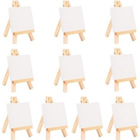 Resim Suntek 10 Adet Mini Ahşap Ekran Şövale, Düğün Yeri Adı 