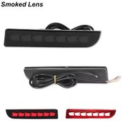 Resim Mitsubishi Lancer Outlander Evolution X İçin Kırmızı Led Arka Tampon Reflektör Smoked Lens B Smoked Lens B 