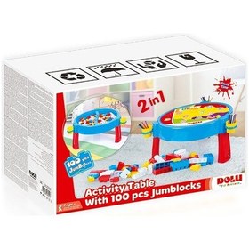 Resim Dolu 100 Parça Mega Bloklu Aktivite Masası 