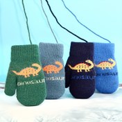 Resim 1 çift Sıcak, Kalın ve Peluş. 2 ila 11 yaş arası çocuklar için Asılı İp ile Kış Eldivenleri, Anaokulu 