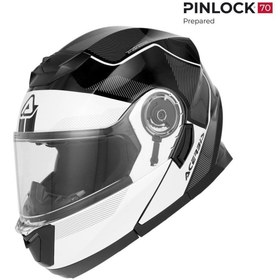 Resim Acerbis Serel 22-06 Kask Siyah Beyaz Siyah - Beyaz 