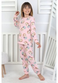 Resim Cute Ananas Desenli Kız Çocuk Pijama Takımı Pembe 