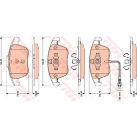 Resim TRW GDB1762 Fren Balatası Ön Fişli Sharan 10- Tiguan 07- / Q3 11- / Alhambra 10- 