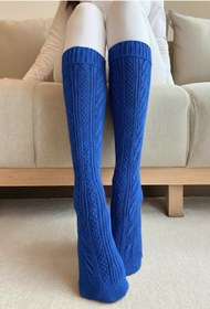 Resim LAGRANZE Cozy Line Premium Kadın Diz Üstü Jakarlı Çorap 