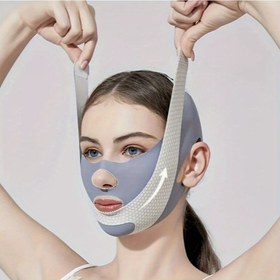 Resim V-Line Yüz İnceleme Bandajı, Erkekler ve Kadınlar İçin Fiziksel Kaldırma Maskesi, Yüz Masaj Cihazı, Alkol İçermeyen, V-Şekilli Yüz Şekillendirme Aracı 