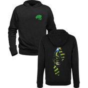 Resim Hulk Tasarım Baskılı Siyah Ön Arka Baskılı Çocuk Sweatshirt 