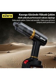 Resim Ezere St-6609c 20000pa Güçlü Dijital Göstergeli Vakumlu Kablosuz Üflemeli Araç Süpürgesi 