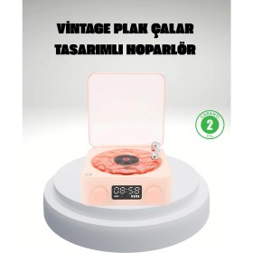Resim Gece Lambası Stereo Bluetooth Hoparlör Dijital Saat Su Dalgası Efektli 3-ü-1 Cihaz 
