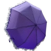 Resim Nessiworld TK-3665 Katlanır Otomatik Şemsiye 8 Telli Desenli Fırfırlı 