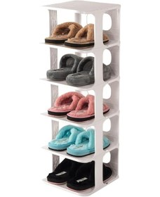 Resim 5 Katlı Pratik Ayakkabılık - Ayakkabı Rafı 4989 Çok Renkli 