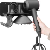 Resim Teedoo Dyson Supersonic Saç Kurutma Makinesi Için Duvara Monte Banyo Saç Kurutma Makinesi Tutucu Saklama Rafı (Yurt Dışından) 