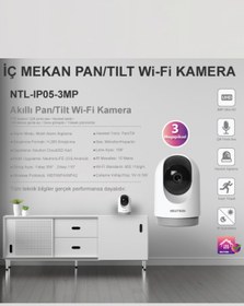 Resim NEUTRON NTL-IP05-3MP İÇ MEKAN PAN\u002FTİLT Wİ-Fİ IP KAMERA 