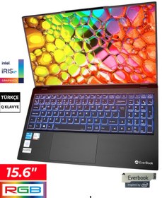 Resim Everest Everbook Core i5 1135G7 8GB RAM 256GB SSD 15.6\ inch iPS RGB Işıklı Klavye Laptop EB-15R 