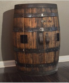 Resim Masifart Şarap Fıçısı Tam Kapaklı Mini Bar 