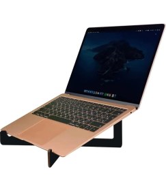 Resim River Bk Taşınabilir Siyah Ahşap Notebook Laptop Standı 