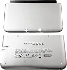 Resim Valley Of The Sun Orijinal 3DSXL Ekstra Konut Case A/E Yüz Kabukları için 2 ADET Gümüş Gri Değiştirme, 3DS XL/LL 3DSLL El Oyun Konsolları, Yeni Gri ABD Edition Özel DIY Üst/Alt Kapakları Plakalar 