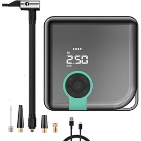 Resim Auhma A5544 Dijital Ekranlı Kompresörlü Hava Pompası | 4000mAh Powerbank | LCD Ekran, LED Işık, Hızlı Şarj Özellikli 