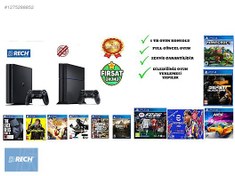 Resim PS4 1 TB ORIJINAL ÇİFT KOL FULL GÜNCEL OYUN YÜKLÜ RECH BİLİŞİM 