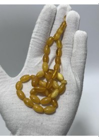 Resim Doğal Kaya Damla Kehribar Tesbih 33lük 11,59 Gram 