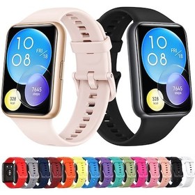 Resim Huawei Watch Fit 2 Kordon Tam Uyumlu Silikon Kordon Kayış 