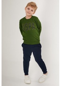 Resim U.s. Polo Assn Strip Yeşil Erkek Çocuk Eşofman Takımı 