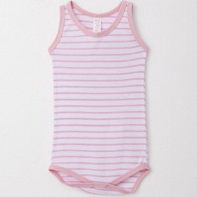 Resim Breeze Kız Bebek Atlet Zıbın Body Çizgili 9 Ay-3 Yaş, Pembe Pembe 