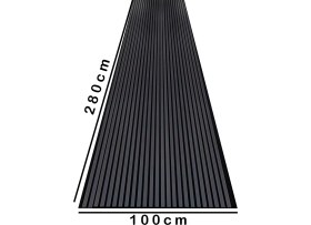 Resim Detay Poliuretan Mdf Ahşap Akustik Duvar Paneli 100 x 280 cm ( Antrasit ) 