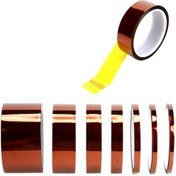 Resim Pazly 2 Adet 30m Yüksek Isıya Dayanıklı Poliimid Bant - 250 C'ye Kadar Isı Dirençli, İz Bırakmadan Çıkarılabilir 