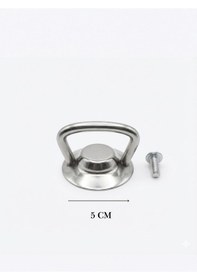 Resim Metal Tencere Tava Kapak Kulbu - Isıya Dayanıklı Paslanmaz Vidalı Yedek Tepe Çelik 