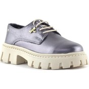 Resim Rakerplus Platin Hakiki Deri Toka Detaylı Bağcıklı Kız Çocuk Günlük Ayakkabı Platin 