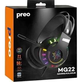 Resim Preo MG22 7.1 Rgb LED Yedek Pedli Gaming Oyuncu Kulaklık 