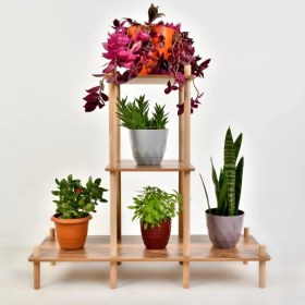 Resim Prado Ahşap Dekoratif Çiçeklik, Çiçek Sehpası No: 2 