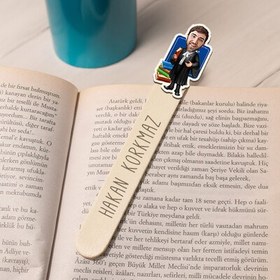 Resim Erkek Avukat Karikatürlü Çubuk Kitap Ayracı 