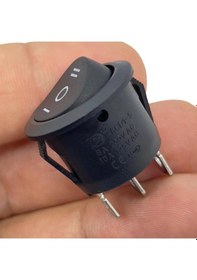 Resim Ic-134 Yuvarlak Işıksız Anahtar On-off-on 3p Siyah 
