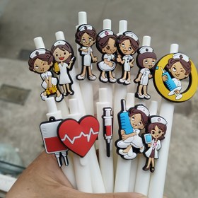 Resim 6 Adet Hemşire Temalı Tükenmez Kalem Seti - Sevimli Karikatür Hemşire & Medikal İkonlar, Ofis ve Hastane Kullanımı İçin Dayanıklı Plastik Kalemler - Sağlık Çalışanları, Öğrenciler, Hemşireler Günü için Eğlenceli Hediye, Yumuşak Kauçuk Tutuşlu, Canlı Renkler, Akıcı Yazım, Temalı Kırtasiye Malzemeleri, Ofis İşçileri için Hemşire Temalı Kalemler 