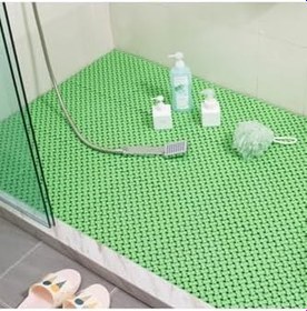 Resim PVC KARE PASPAS 120 X 350 CM YEŞİL BANYO KAYMAZ YER ZEMİN MATI - 