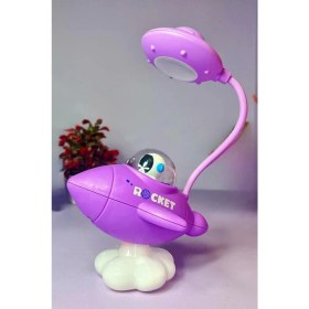 Resim Irk Lemoon Uçaklı Astronot Gece Masa Lambası | Çocuk Masa Işığı 