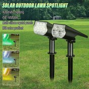 Resim 2 Adet Renk Değiştiren Çift LED Güneş Enerjili Bahçe, Duvar ve Yol Aydınlatma İçin Solar Spot Işıklar 