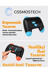Resim cosmostech Switch 2 Joy-Con-Wheel Direksiyon & Seti - 4 In 1 Oyun Aksesuar Paketi 