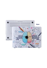 Resim Apple Uyumlu MacBook Pro Kılıf Hardcase A1706-08 1989 2159 2251-89 2338 Brain Beyaz 