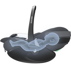 Resim Maxi-Cosi Pebble 360 Pro SlideTech Tam Yatabilen 0-13 Kg Ana Kucağı ve Oto Koltuğu Twillic Graphite 