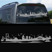 Resim Melek Pazarı 120 X 23 Cm - Istanbul Silüeti Duvar Sticker 
